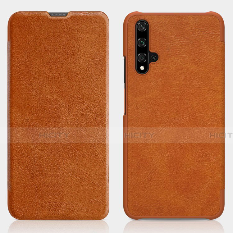 Handytasche Stand Schutzhülle Leder Hülle T02 für Huawei Honor 20S Orange