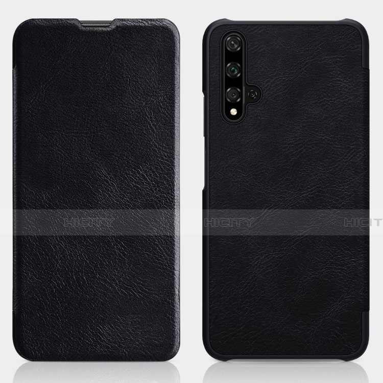 Handytasche Stand Schutzhülle Leder Hülle T02 für Huawei Honor 20S Schwarz