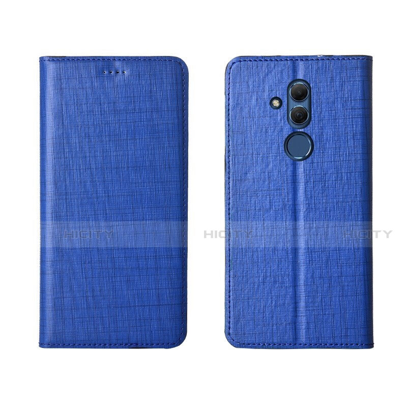 Handytasche Stand Schutzhülle Leder Hülle T02 für Huawei Mate 20 Lite Blau