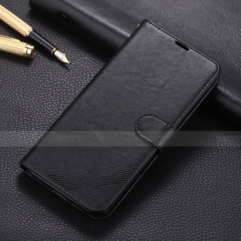 Handytasche Stand Schutzhülle Leder Hülle T02 für Oppo R17 Pro Schwarz