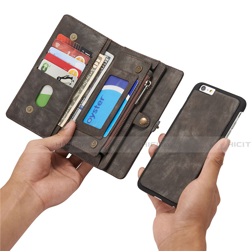 Handytasche Stand Schutzhülle Leder Hülle T03 für Apple iPhone 6S Plus groß