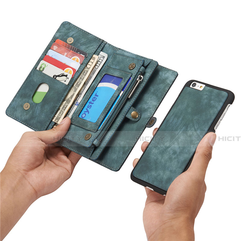 Handytasche Stand Schutzhülle Leder Hülle T03 für Apple iPhone 6S Plus groß