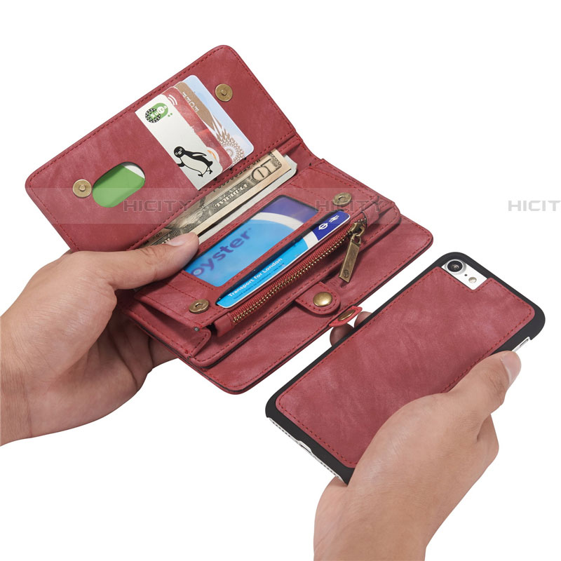 Handytasche Stand Schutzhülle Leder Hülle T03 für Apple iPhone 7