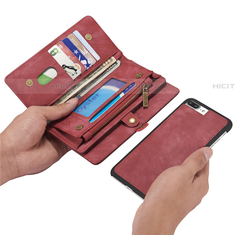 Handytasche Stand Schutzhülle Leder Hülle T03 für Apple iPhone 7 Plus