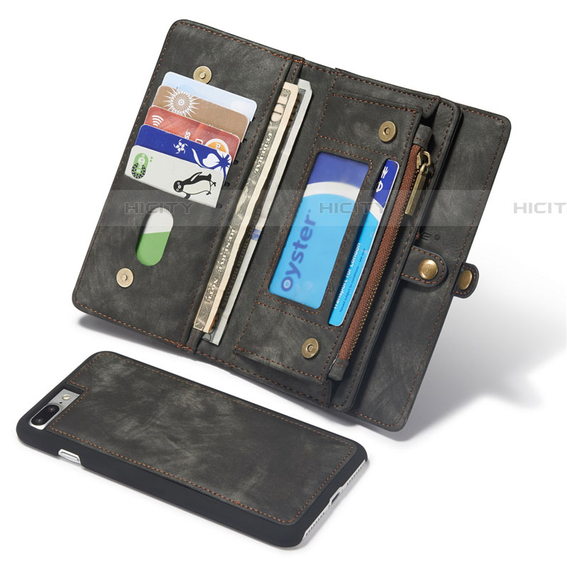 Handytasche Stand Schutzhülle Leder Hülle T03 für Apple iPhone 7 Plus groß