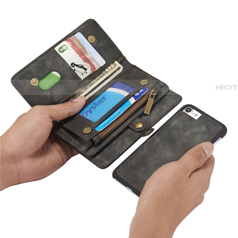 Handytasche Stand Schutzhülle Leder Hülle T03 für Apple iPhone 8