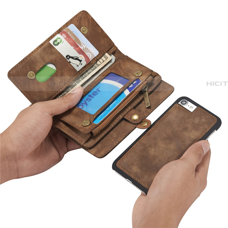 Handytasche Stand Schutzhülle Leder Hülle T03 für Apple iPhone 8