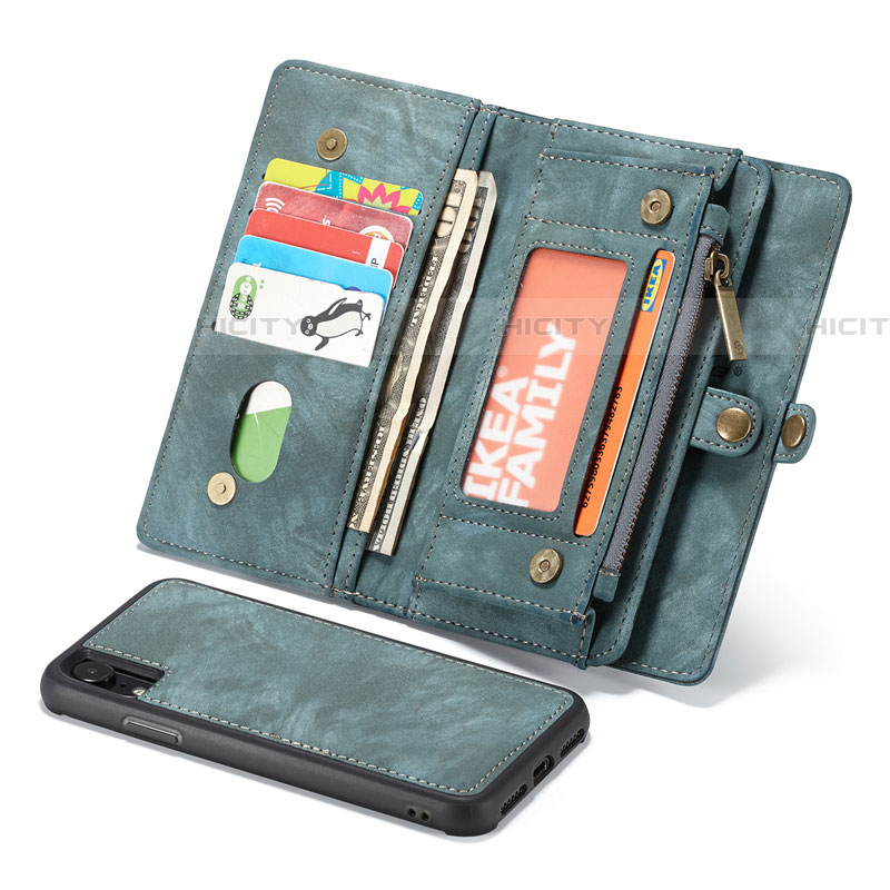 Handytasche Stand Schutzhülle Leder Hülle T03 für Apple iPhone XR Grün