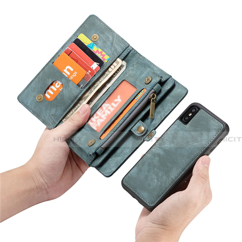 Handytasche Stand Schutzhülle Leder Hülle T03 für Apple iPhone Xs Max groß