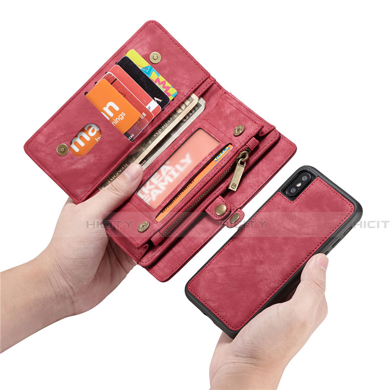 Handytasche Stand Schutzhülle Leder Hülle T03 für Apple iPhone Xs Max groß