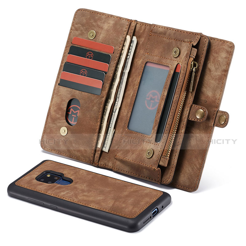 Handytasche Stand Schutzhülle Leder Hülle T03 für Huawei Mate 20 Braun