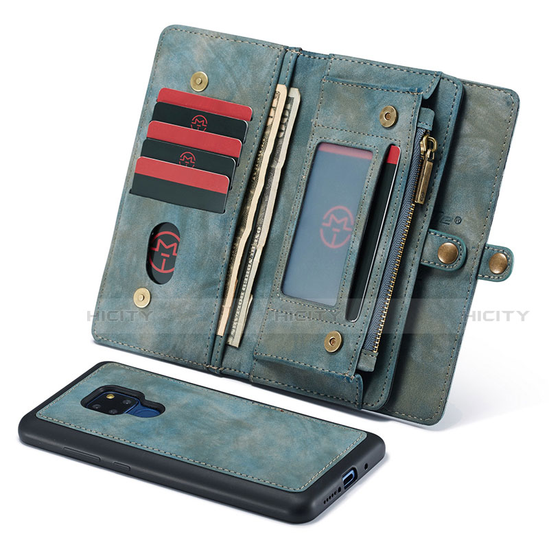 Handytasche Stand Schutzhülle Leder Hülle T03 für Huawei Mate 20 Hellblau