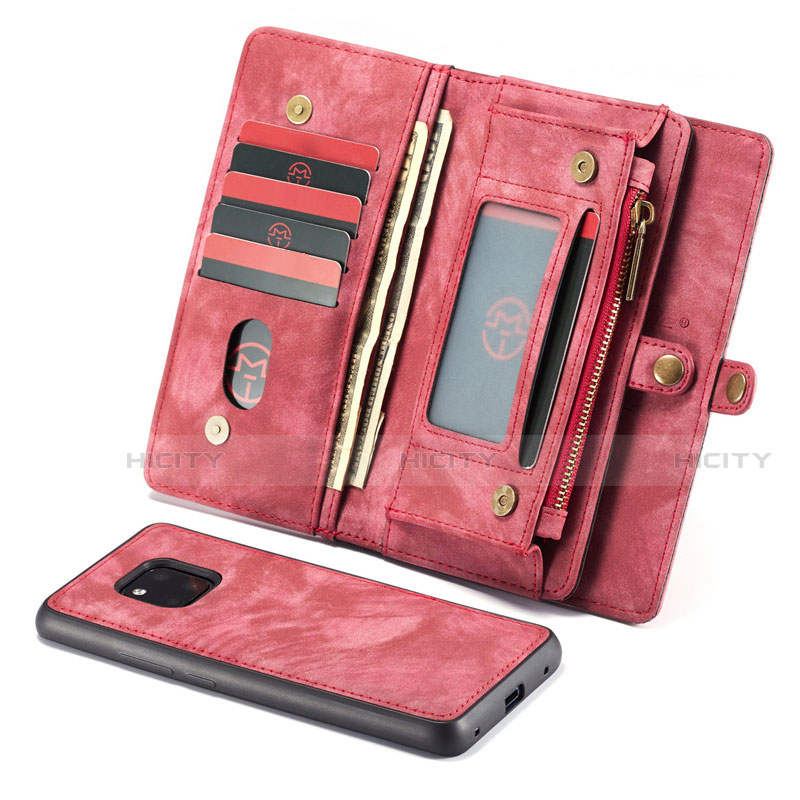 Handytasche Stand Schutzhülle Leder Hülle T03 für Huawei Mate 20 Pro Rot