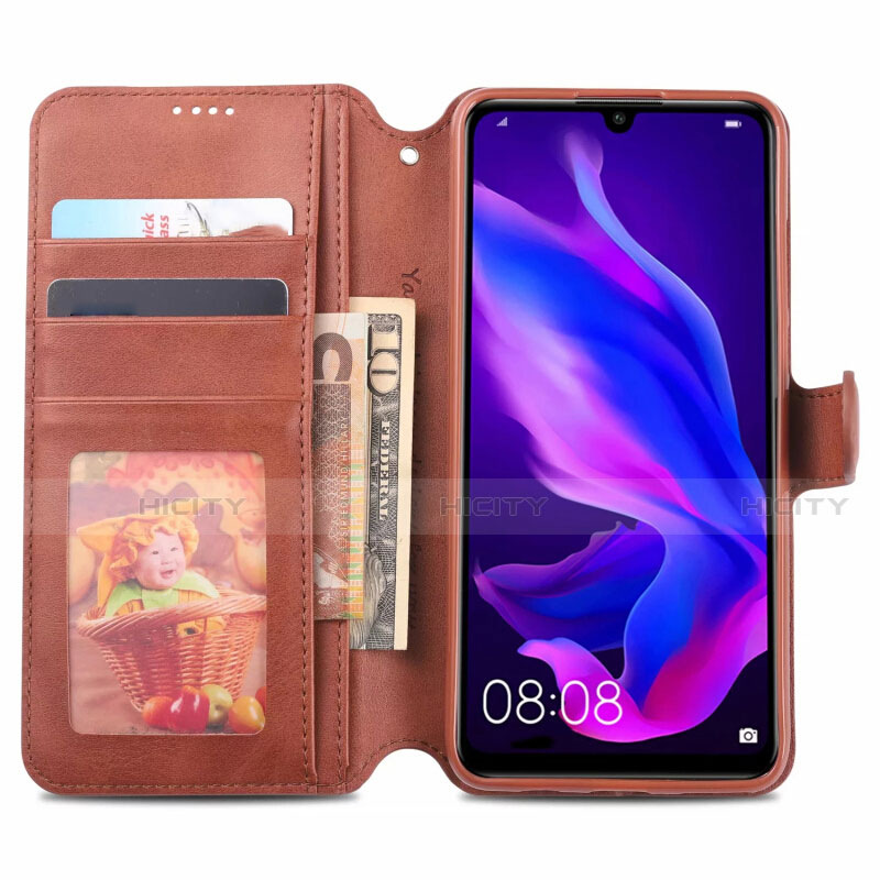 Handytasche Stand Schutzhülle Leder Hülle T03 für Huawei P30 Lite XL