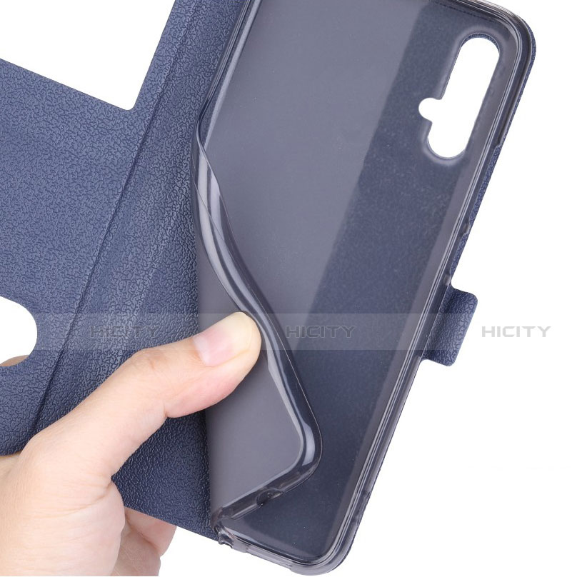 Handytasche Stand Schutzhülle Leder Hülle T04 für Huawei Honor 20S groß