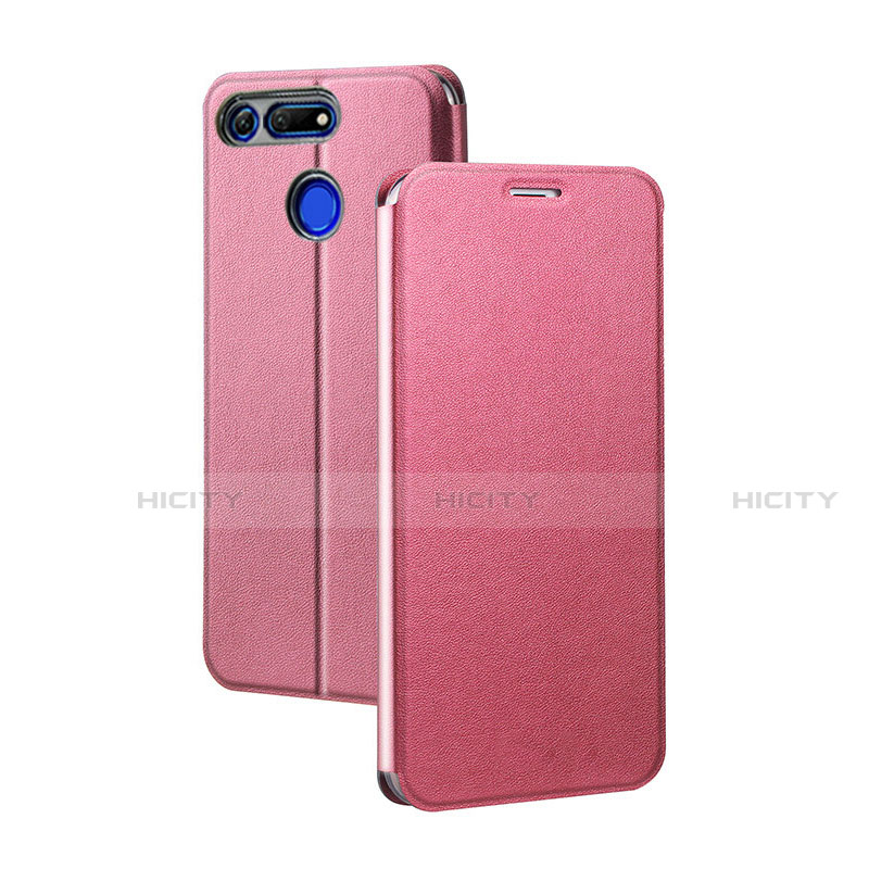 Handytasche Stand Schutzhülle Leder Hülle T04 für Huawei Honor V20 Rosa