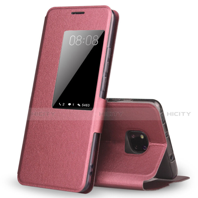 Handytasche Stand Schutzhülle Leder Hülle T04 für Huawei Mate 20 Pro Rosa Plus