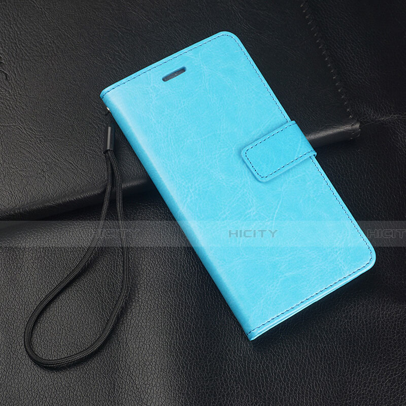 Handytasche Stand Schutzhülle Leder Hülle T04 für Oppo R15X Cyan