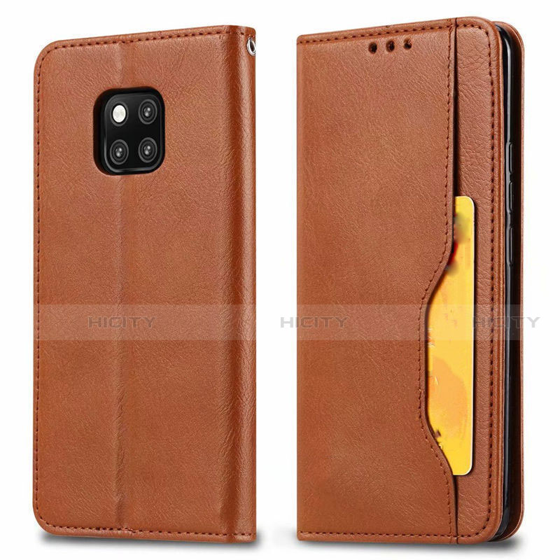 Handytasche Stand Schutzhülle Leder Hülle T05 für Huawei Mate 20 Pro Orange