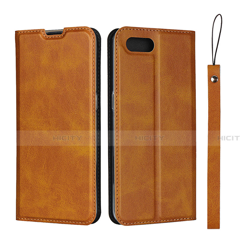 Handytasche Stand Schutzhülle Leder Hülle T05 für Oppo K1 Orange