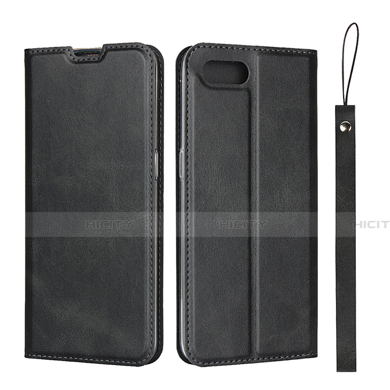 Handytasche Stand Schutzhülle Leder Hülle T05 für Oppo R15X Schwarz