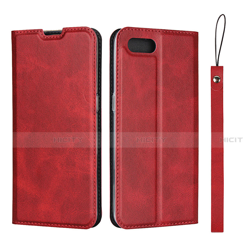 Handytasche Stand Schutzhülle Leder Hülle T05 für Oppo R17 Neo Rot