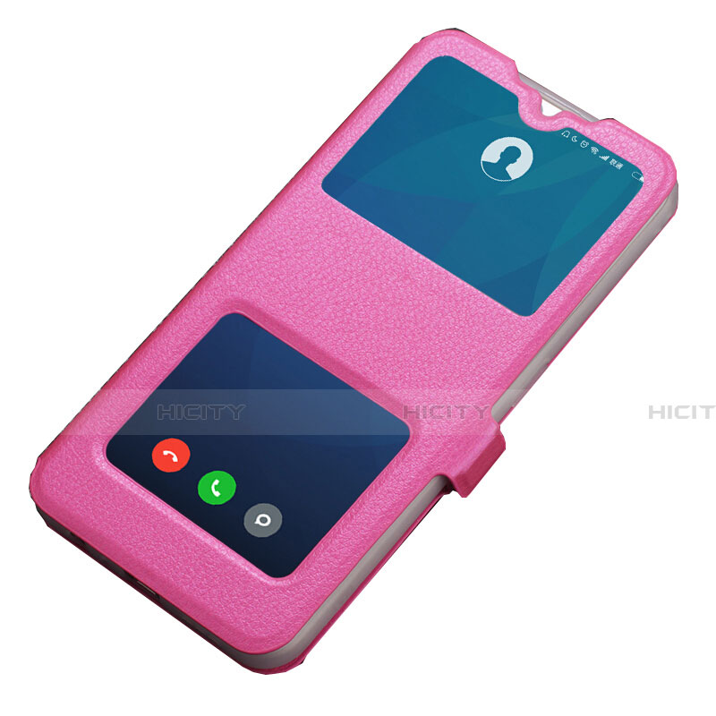 Handytasche Stand Schutzhülle Leder Hülle T05 für Oppo R17 Pro Pink