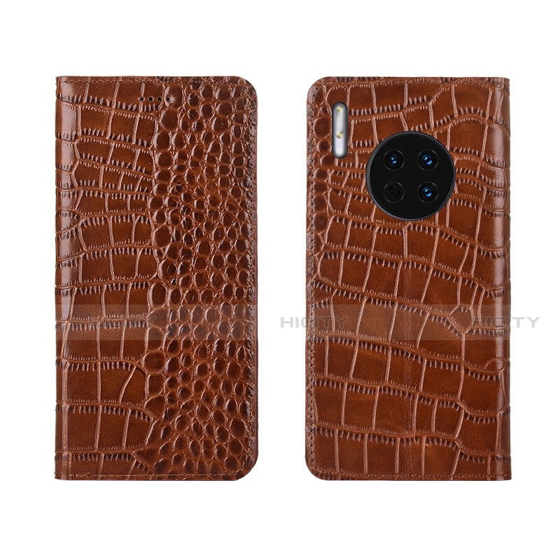 Handytasche Stand Schutzhülle Leder Hülle T06 für Huawei Mate 30 Orange