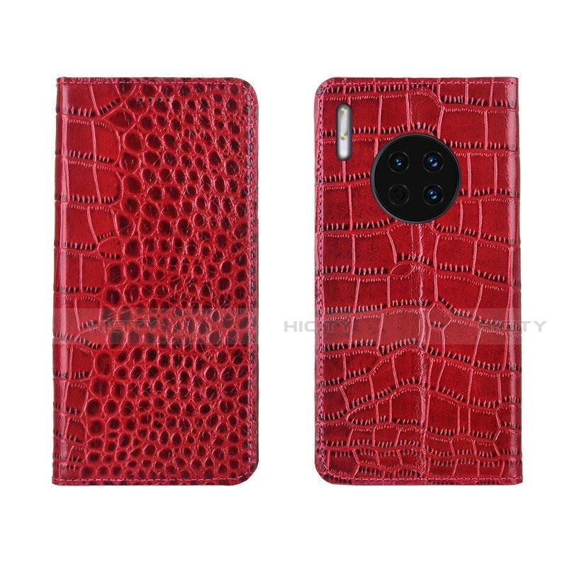 Handytasche Stand Schutzhülle Leder Hülle T06 für Huawei Mate 30 Pro Rot