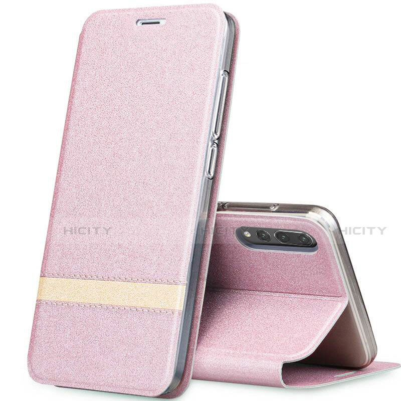 Handytasche Stand Schutzhülle Leder Hülle T06 für Huawei P20 Pro Rosegold