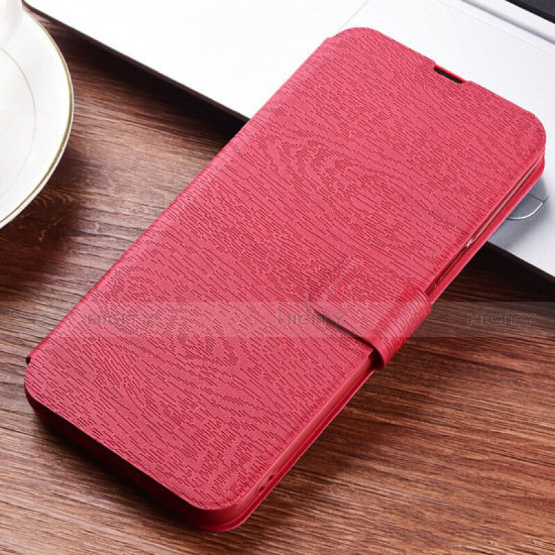 Handytasche Stand Schutzhülle Leder Hülle T06 für Huawei P30 Lite Rot