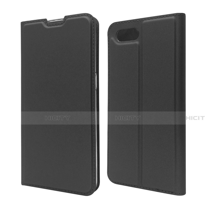 Handytasche Stand Schutzhülle Leder Hülle T06 für Oppo K1 Schwarz Plus