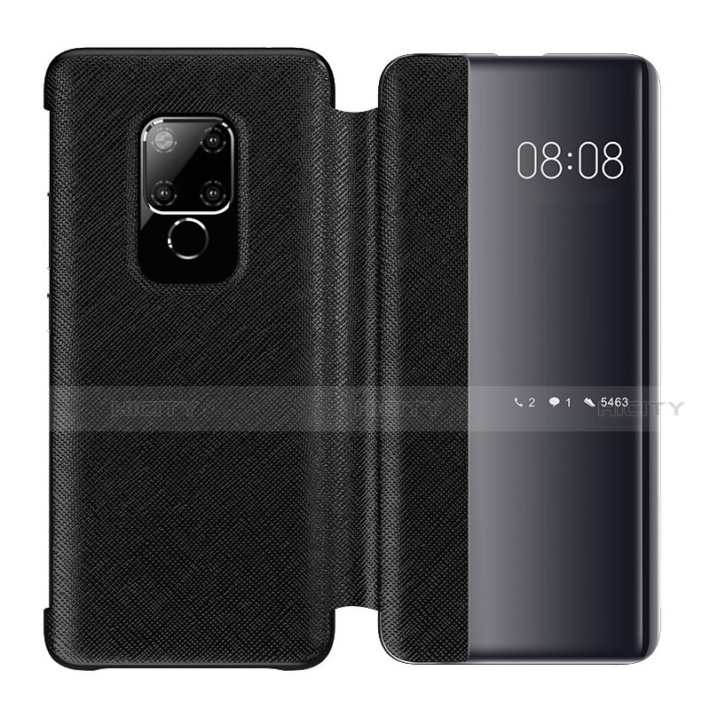 Handytasche Stand Schutzhülle Leder Hülle T07 für Huawei Mate 20 Schwarz