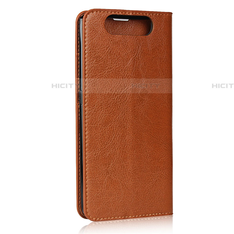 Handytasche Stand Schutzhülle Leder Hülle T07 für Samsung Galaxy A90 4G Orange