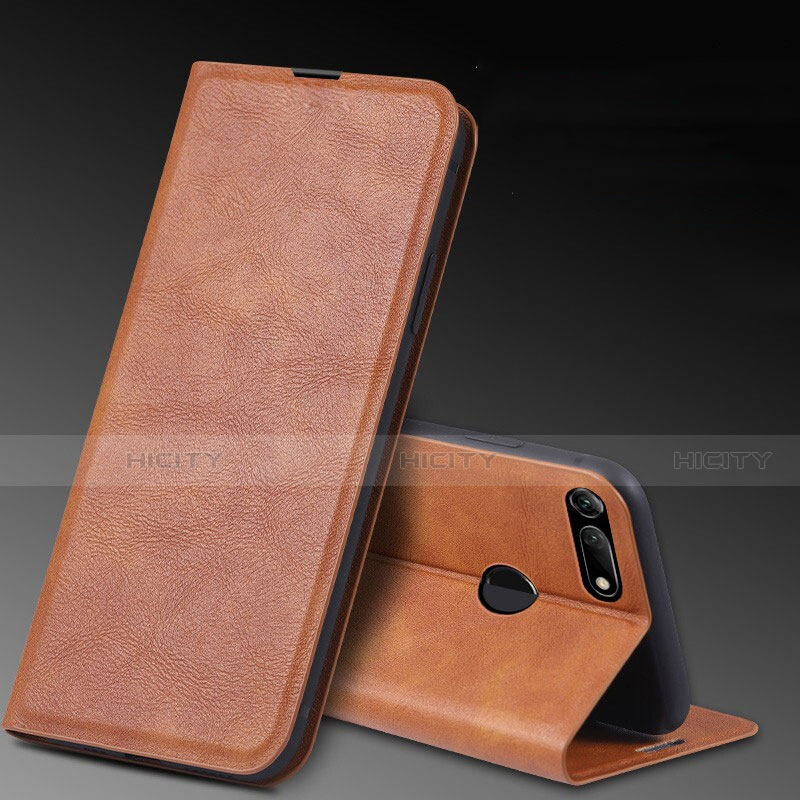 Handytasche Stand Schutzhülle Leder Hülle T08 für Huawei Honor V20 Orange