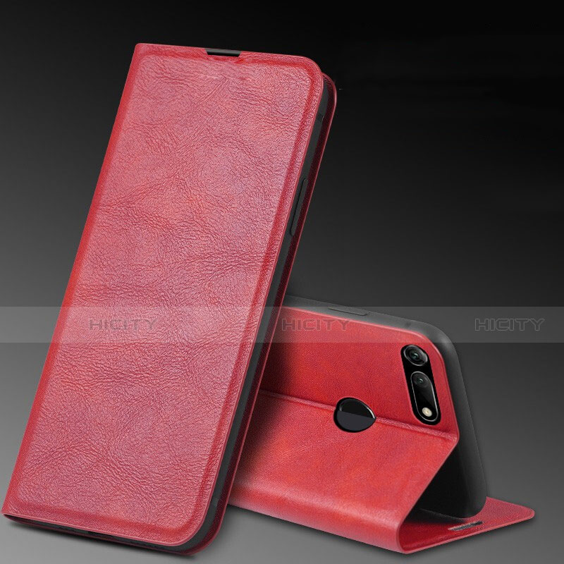 Handytasche Stand Schutzhülle Leder Hülle T08 für Huawei Honor V20 Rot Plus