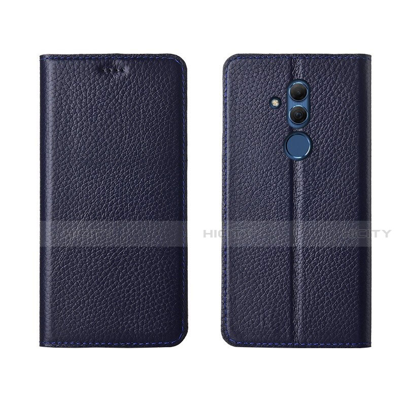 Handytasche Stand Schutzhülle Leder Hülle T08 für Huawei Mate 20 Lite Blau