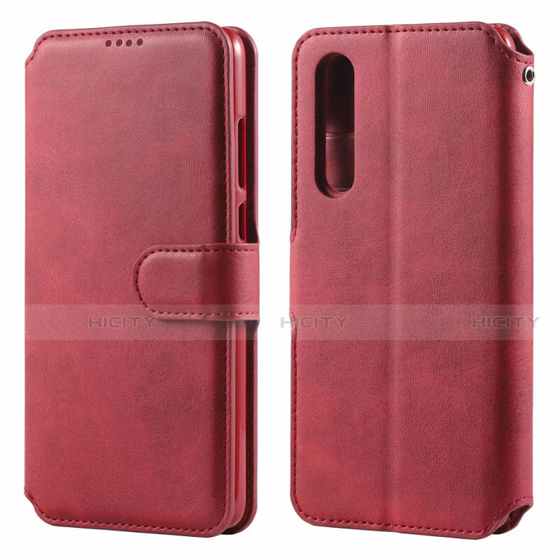 Handytasche Stand Schutzhülle Leder Hülle T08 für Huawei P30 Rot Plus