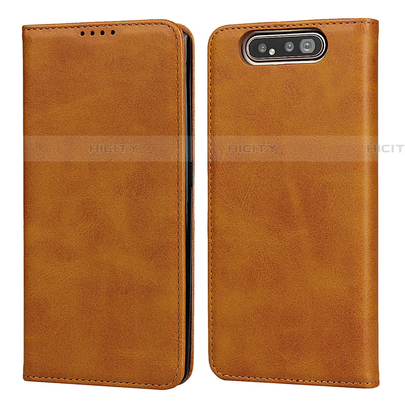 Handytasche Stand Schutzhülle Leder Hülle T08 für Samsung Galaxy A90 4G Orange