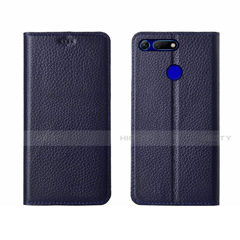 Handytasche Stand Schutzhülle Leder Hülle T09 für Huawei Honor V20 Blau