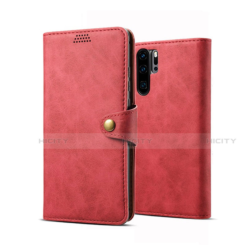 Handytasche Stand Schutzhülle Leder Hülle T09 für Huawei P30 Pro New Edition Rot Plus