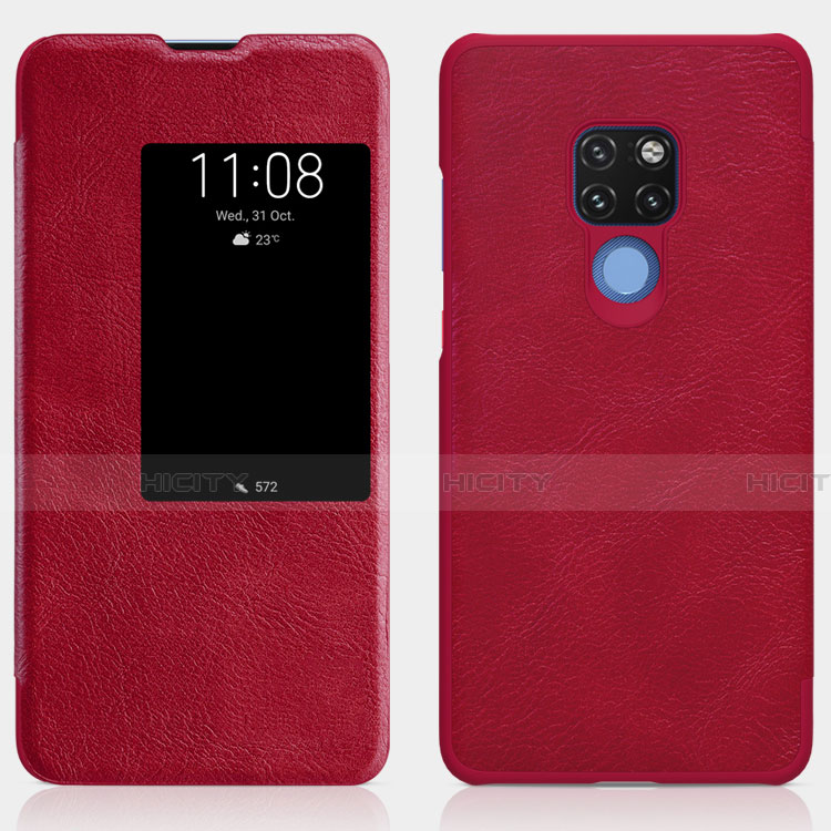 Handytasche Stand Schutzhülle Leder Hülle T10 für Huawei Mate 20 Rot