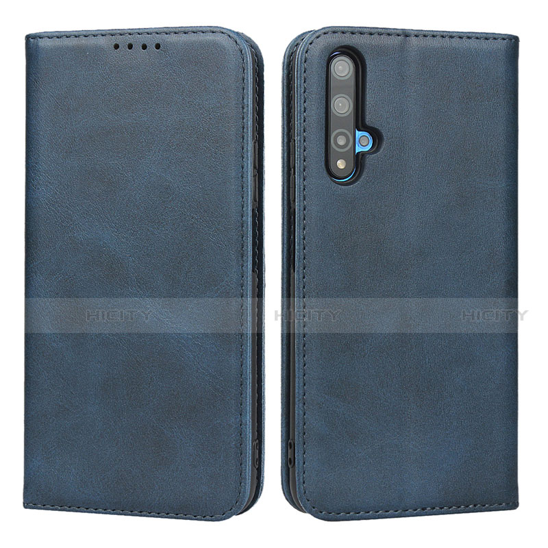 Handytasche Stand Schutzhülle Leder Hülle T10 für Huawei Nova 5T Blau Plus