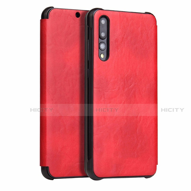 Handytasche Stand Schutzhülle Leder Hülle T10 für Huawei P20 Pro Rot