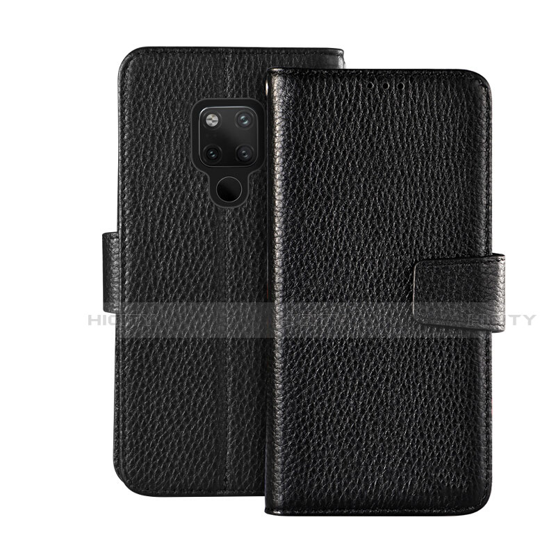 Handytasche Stand Schutzhülle Leder Hülle T11 für Huawei Mate 20 Schwarz