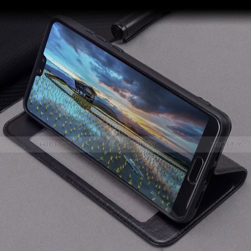 Handytasche Stand Schutzhülle Leder Hülle T12 für Huawei P20 Pro