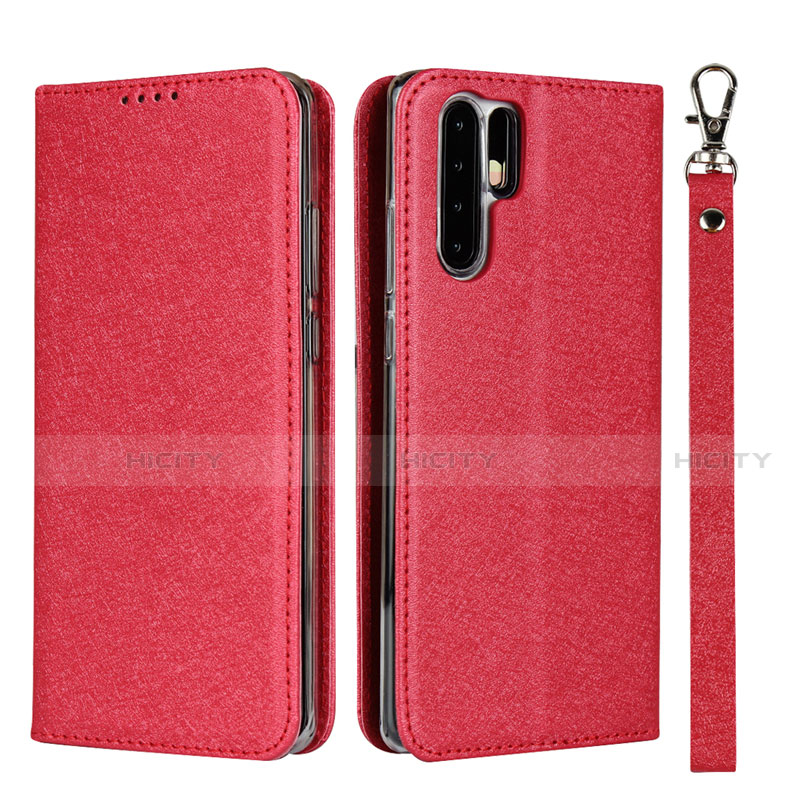 Handytasche Stand Schutzhülle Leder Hülle T12 für Huawei P30 Pro New Edition Rot