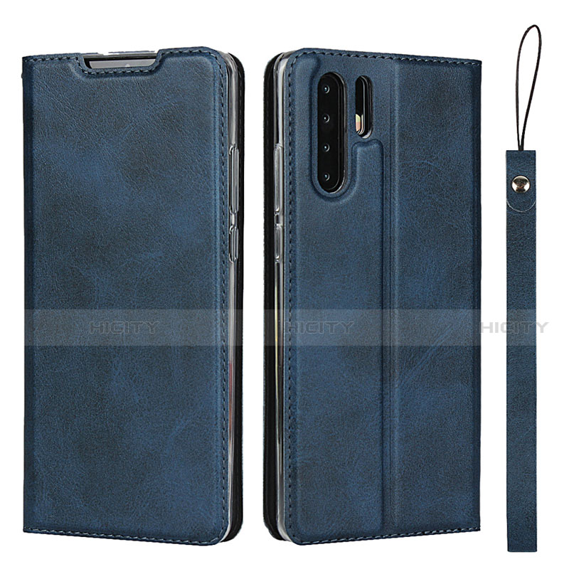 Handytasche Stand Schutzhülle Leder Hülle T14 für Huawei P30 Pro Blau Plus