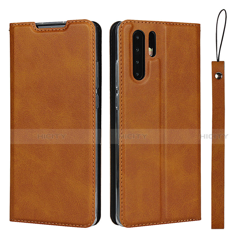 Handytasche Stand Schutzhülle Leder Hülle T14 für Huawei P30 Pro New Edition Orange