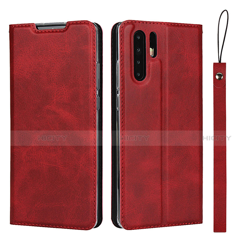 Handytasche Stand Schutzhülle Leder Hülle T14 für Huawei P30 Pro New Edition Rot